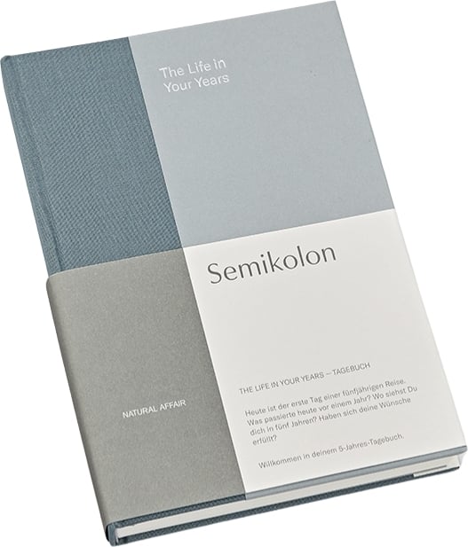 Notes Cutting Edge 5-Year Journal DE A5 niebiesko-szary