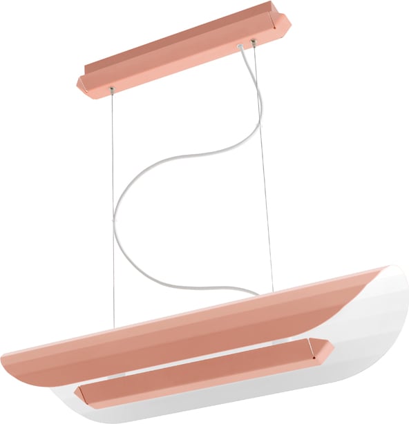 Lampa wisząca liniowa Apolin 65 cm zgaszony róż