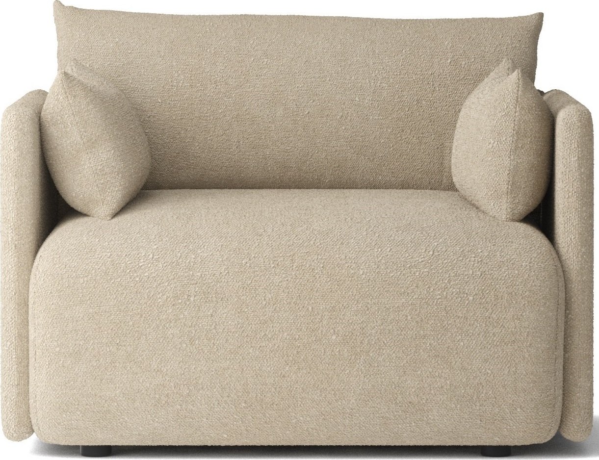 Sofa jednoosobowa Offset Bouclé beżowa