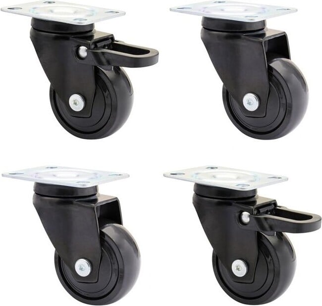 Kółka do doniczki samonawadniającej GrowMORE & GrowBIG czarne 4 szt.