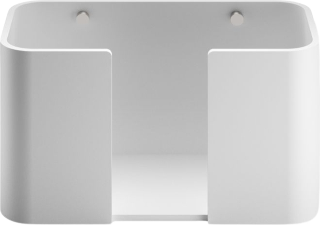 Pojemnik na chusteczki Stone stal matowa-biały ścienny