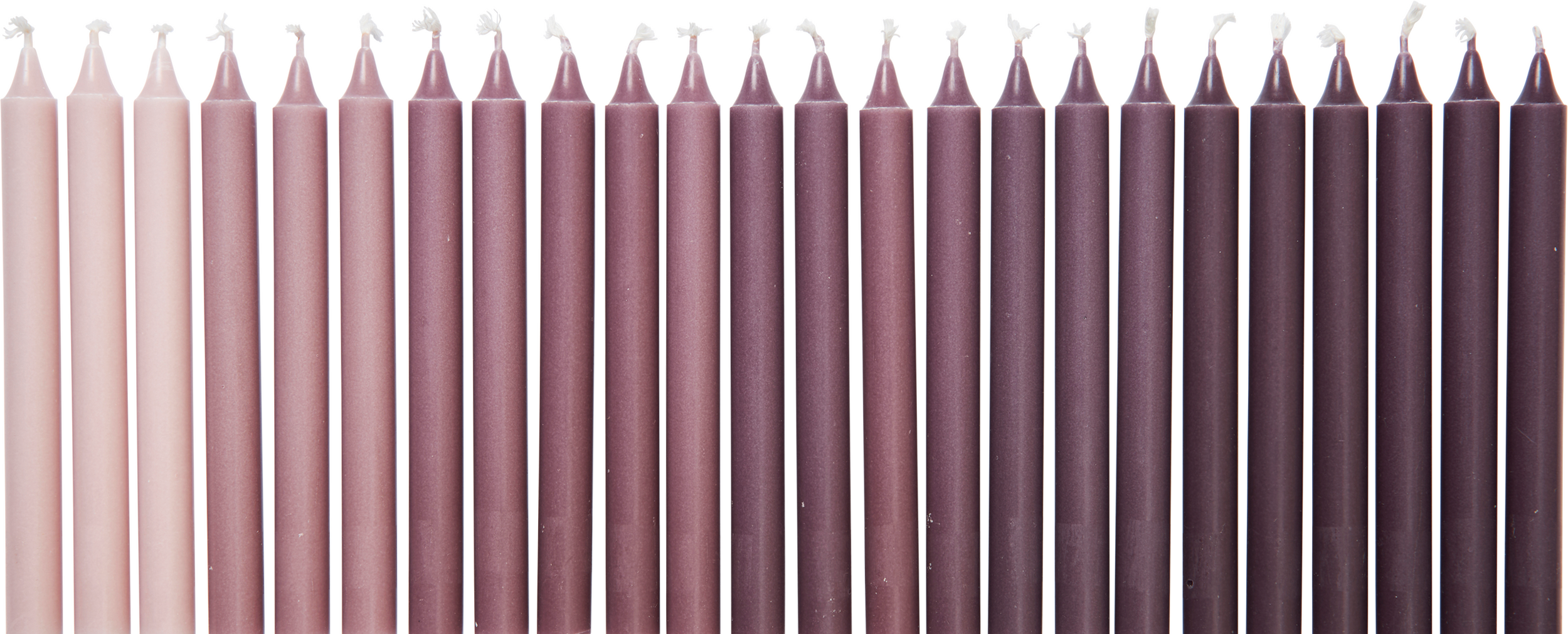 Świece Ombre odcienie różu 24 szt.