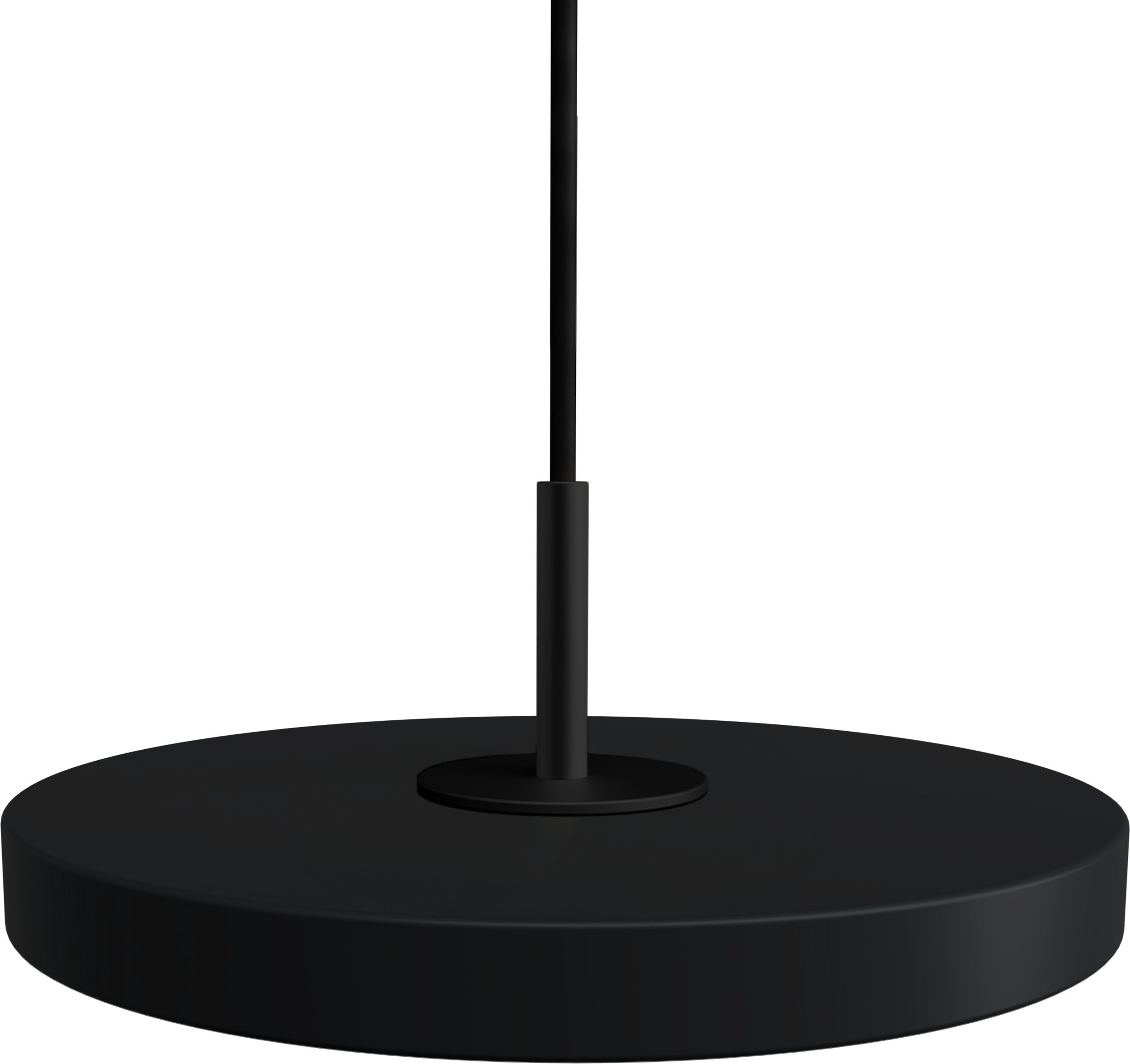 Lampa wisząca Asteria Micro czarna z czarnym mocowaniem