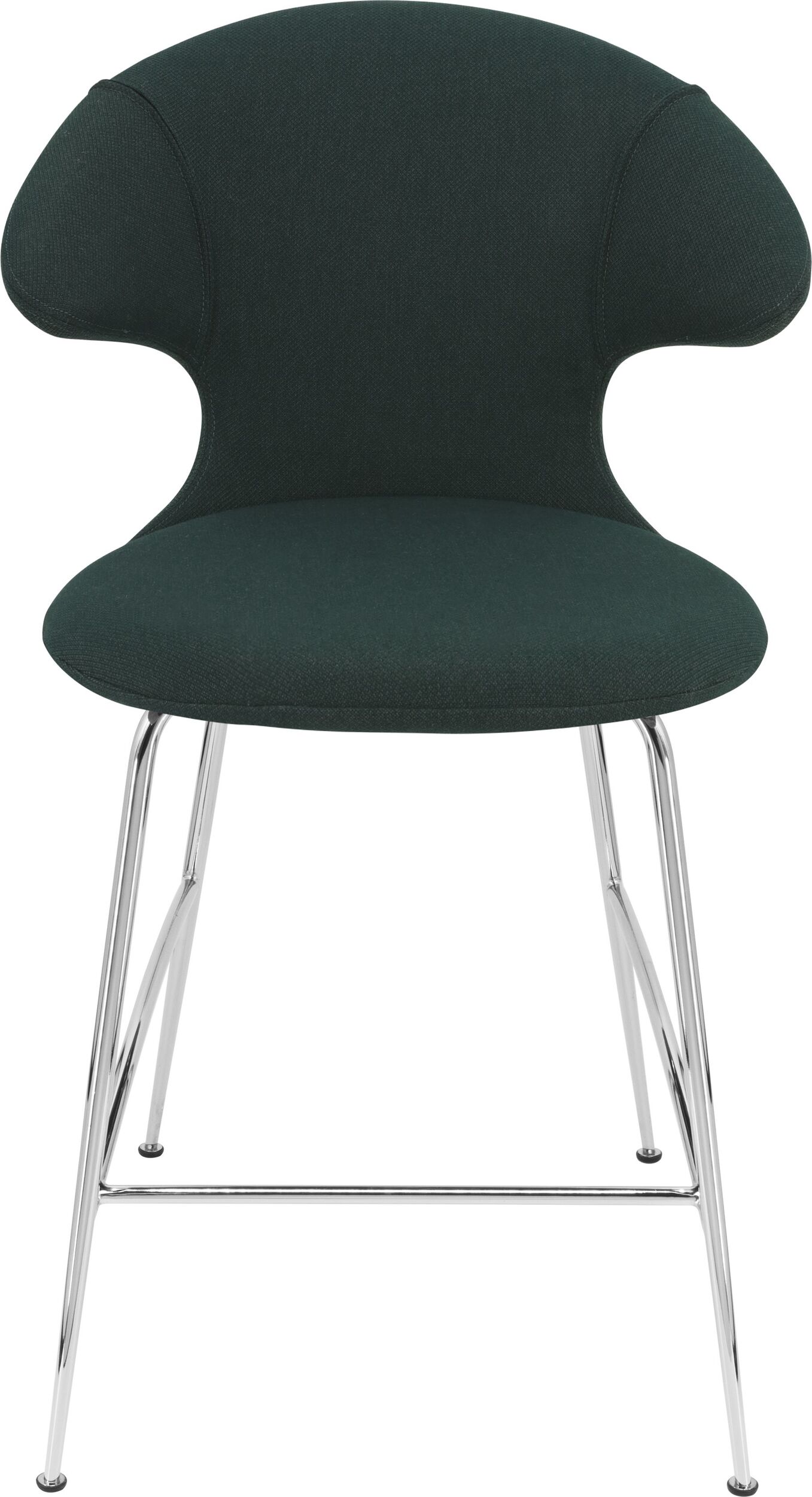 Krzesło Time Flies 102 cm ciemnozielone na chromowanych nogach