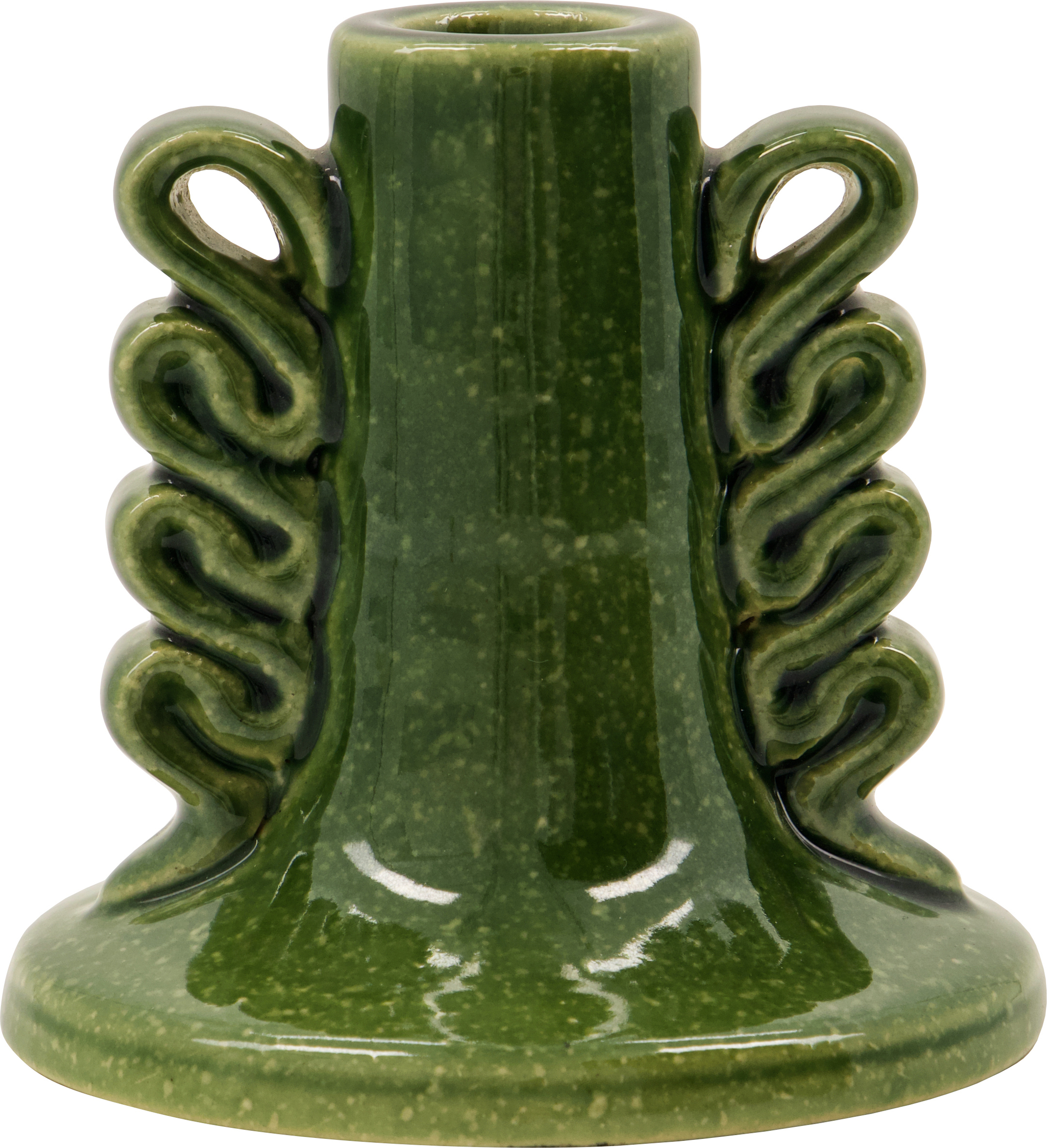 Świecznik na klasyczną świecę Diva 9,5 cm zielony