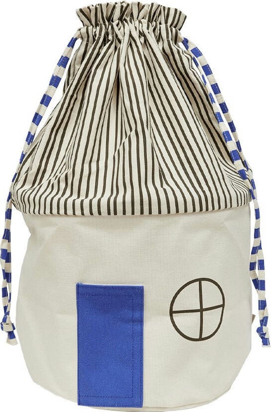 Kosz do przechowywania Koya 52 cm beżowo-niebieski