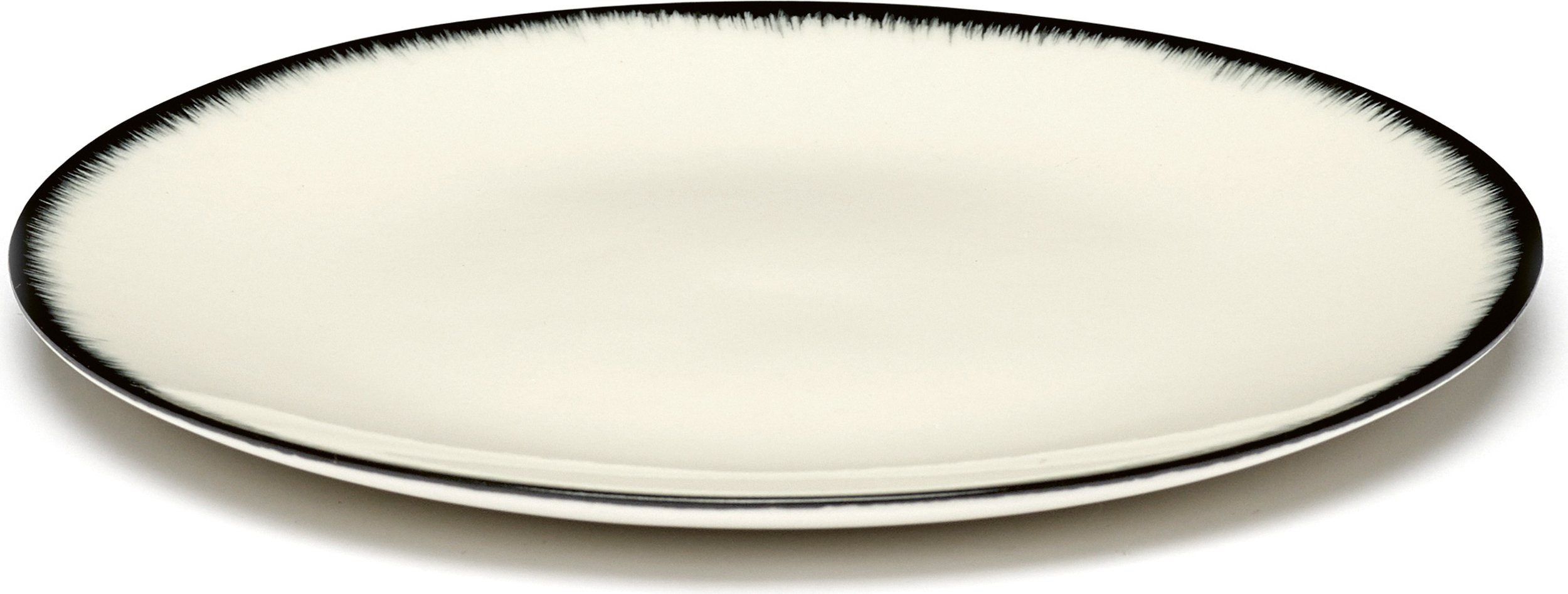 Talerz deserowy Dé 1 14 cm czarno-biały