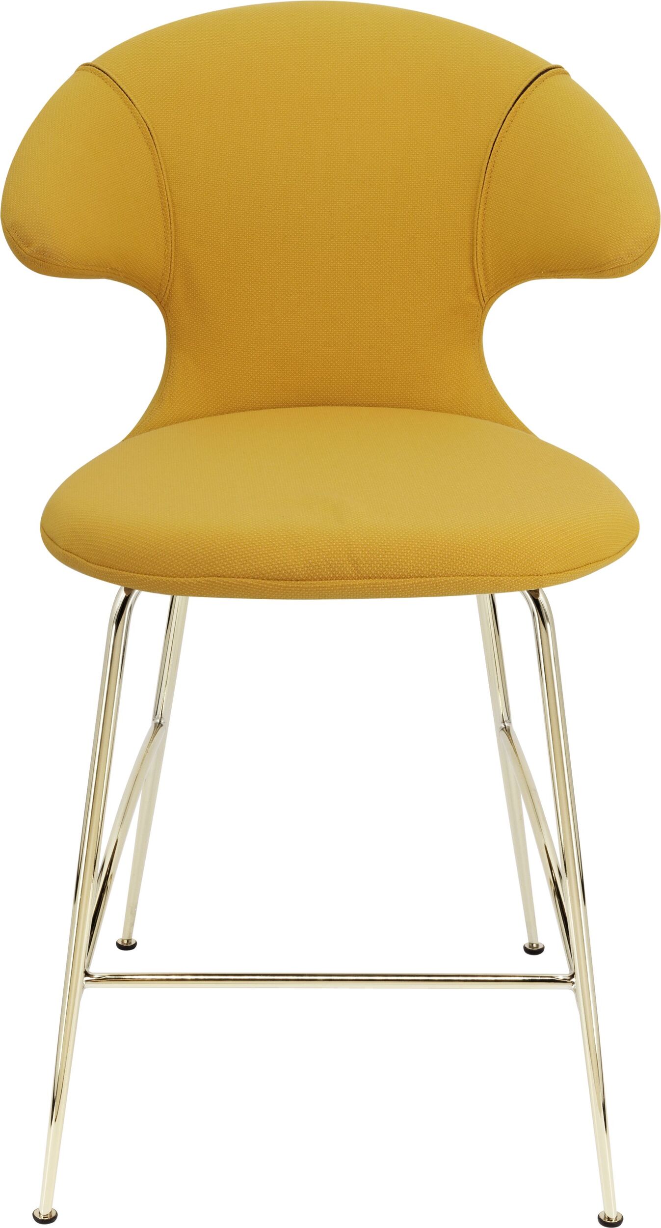 Krzesło Time Flies 102 cm żółte na mosiężnych nogach
