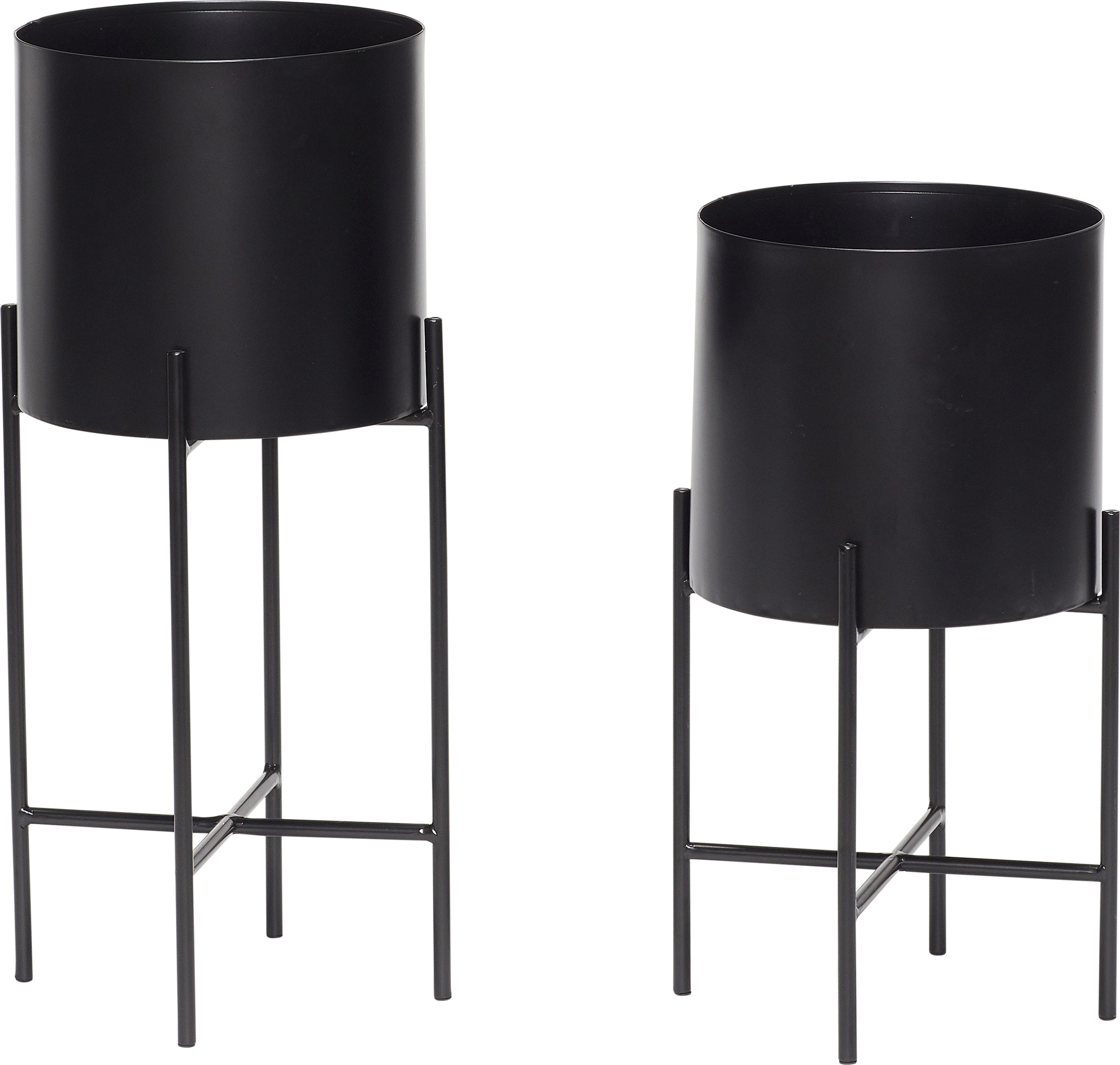 Kwietniki Hübsch okrągłe czarne 2 szt.