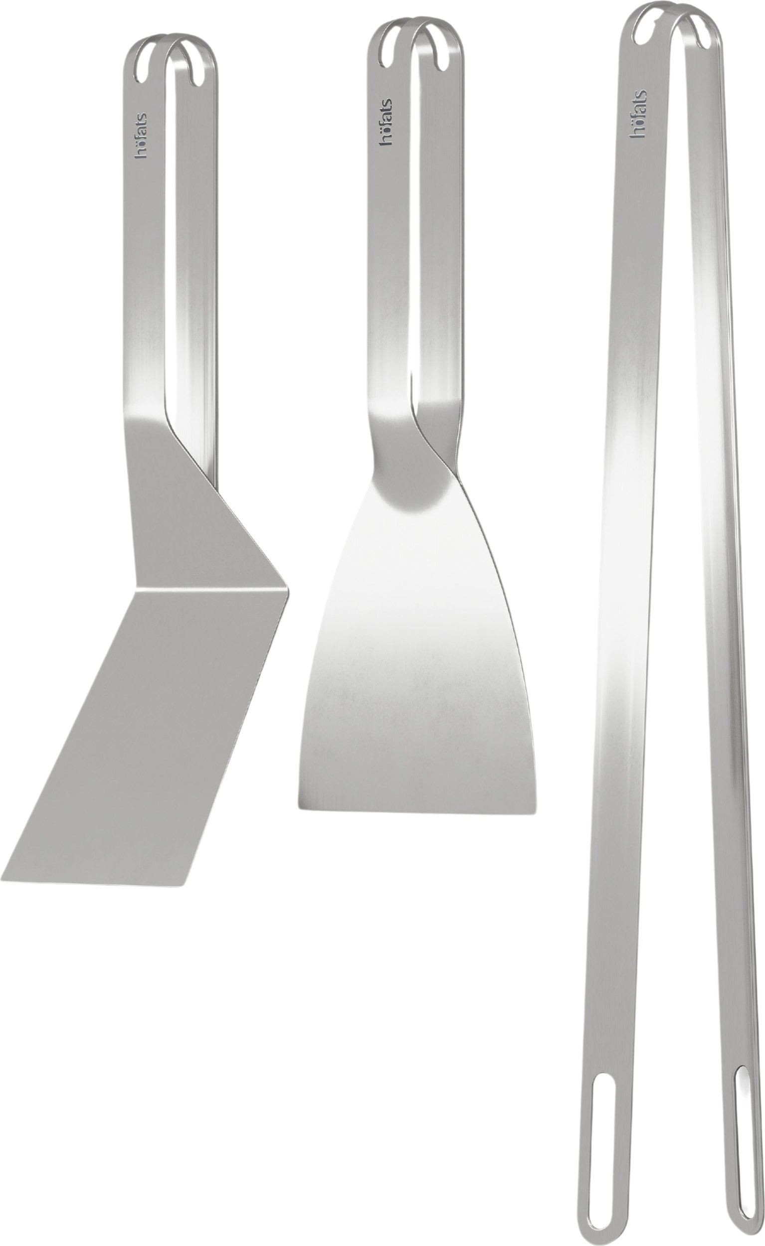Narzędzia do grilla BBQ srebrne 3 el.