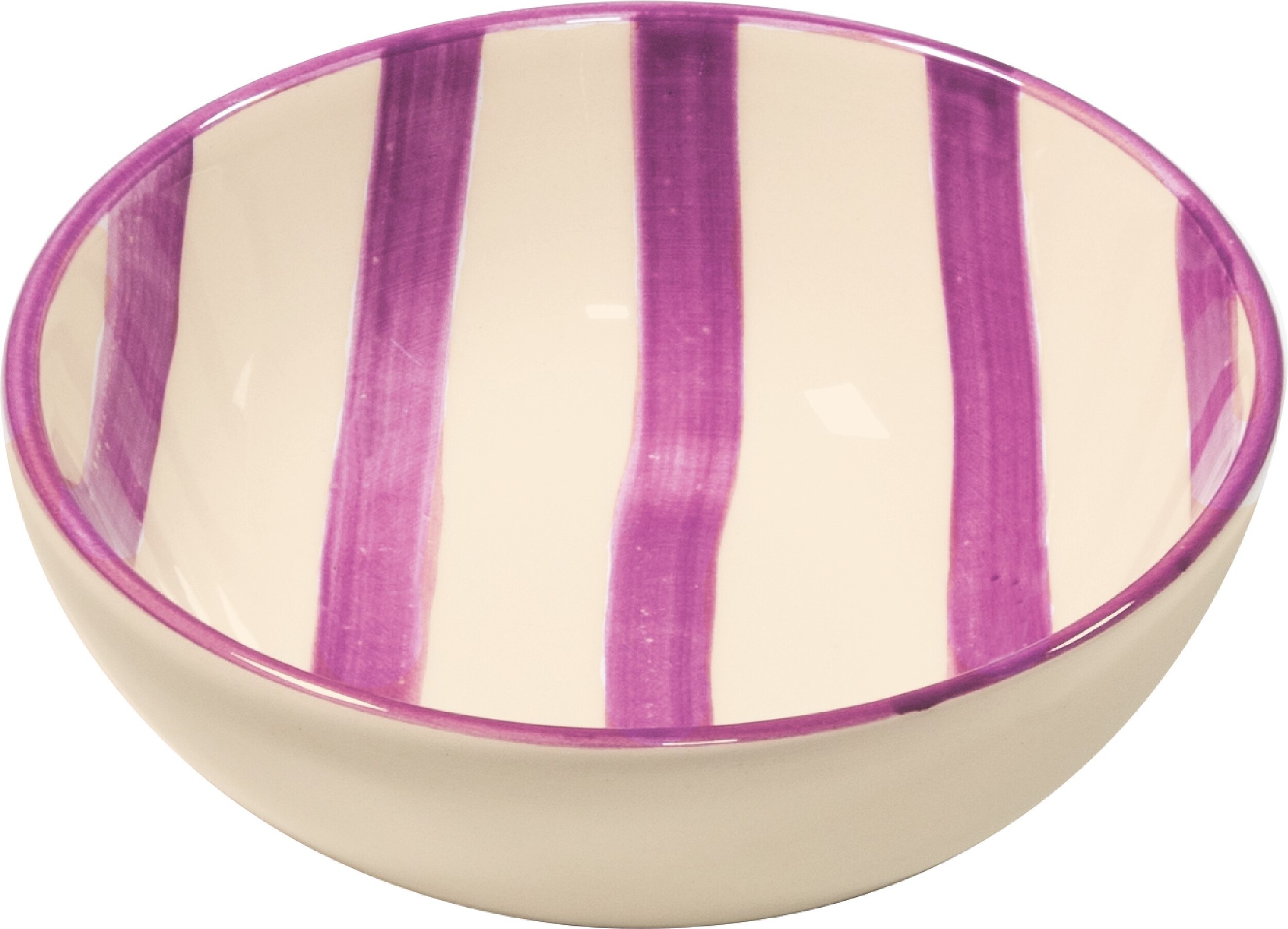 Miseczka Lido Righe w paski 13 cm ametystowa