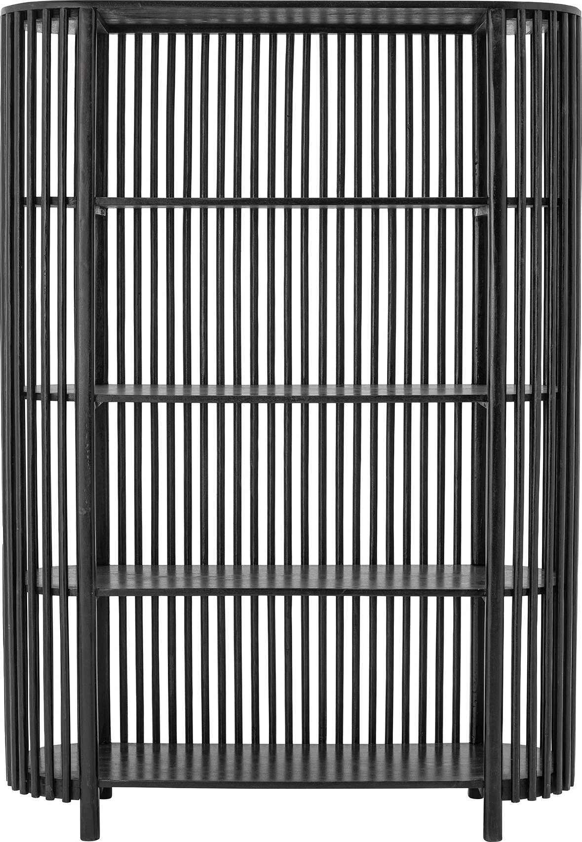 Regał na książki Sali 172 cm czarny z drewna mango