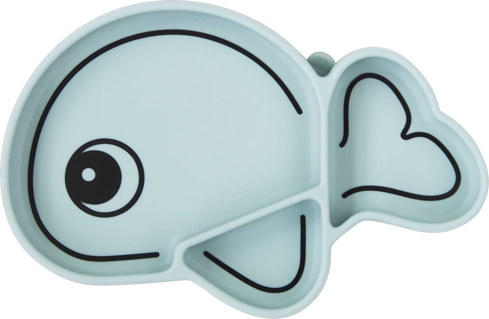 Talerzyk z przyssawką Sea Wally wieloryb niebieski silikonowy