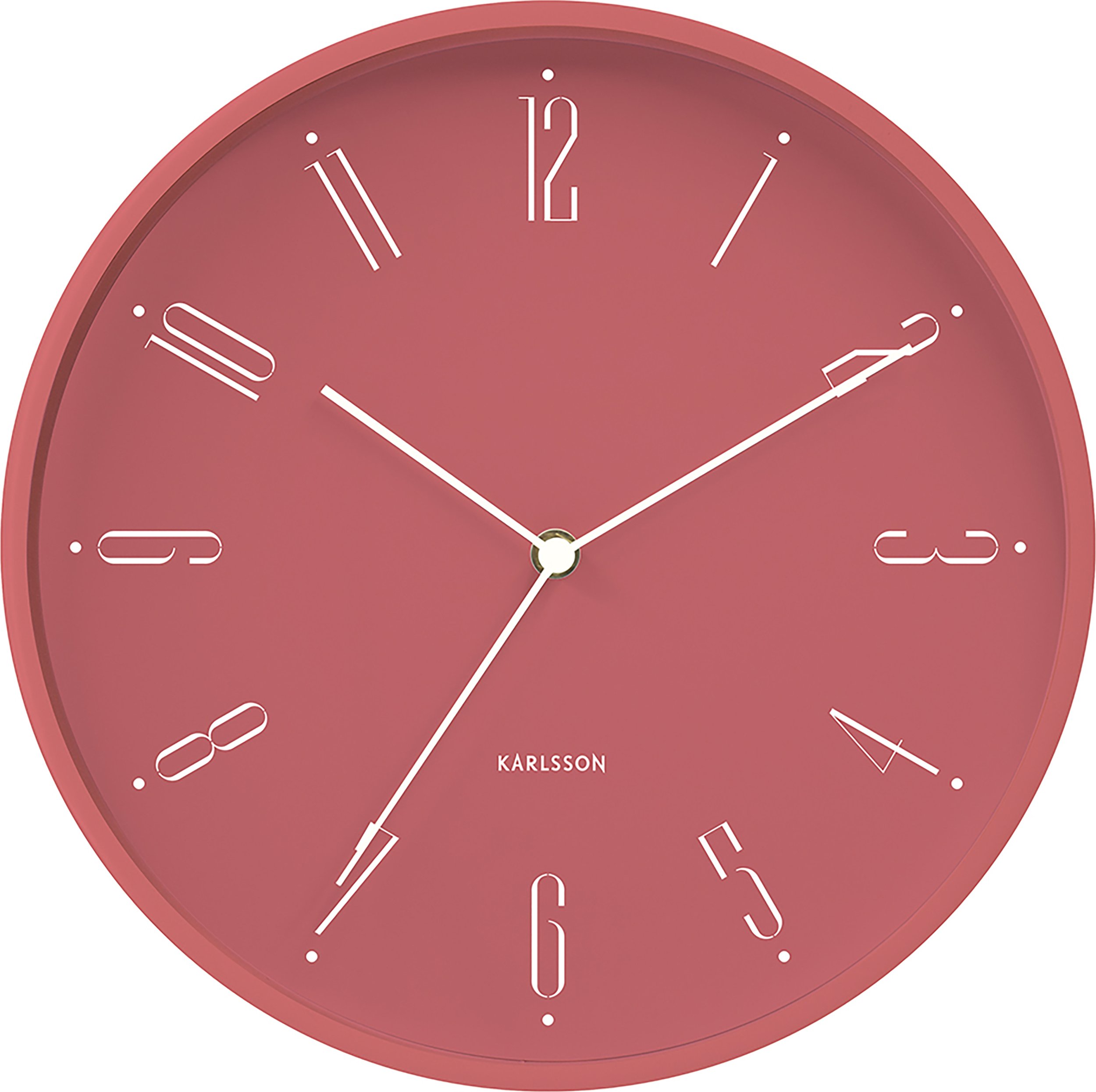 Zegar ścienny Regal Numbers zgaszona czerwień