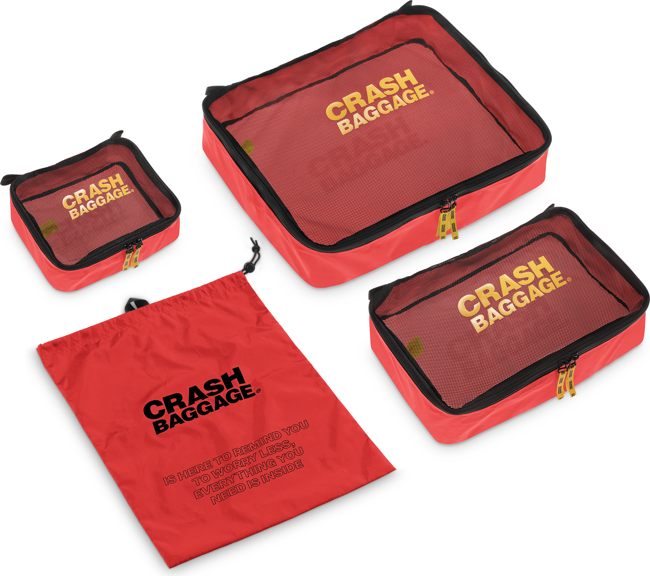 Pojemniki do przechowywania ubrań Easy Life czerwone z workiem na buty 4 el.