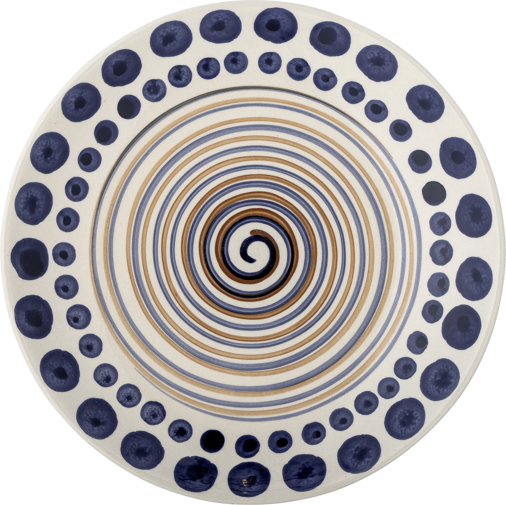 Talerz obiadowy Shama 27 cm niebiesko-złoty