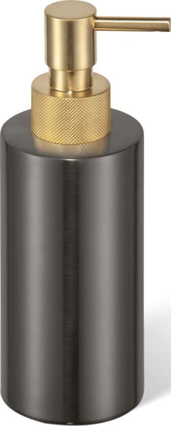 Dozownik do mydła Club gładki ciemny metal mat-złoty