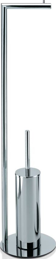 Stojak na papier toaletowy oraz szczotka do WC Straight chrom