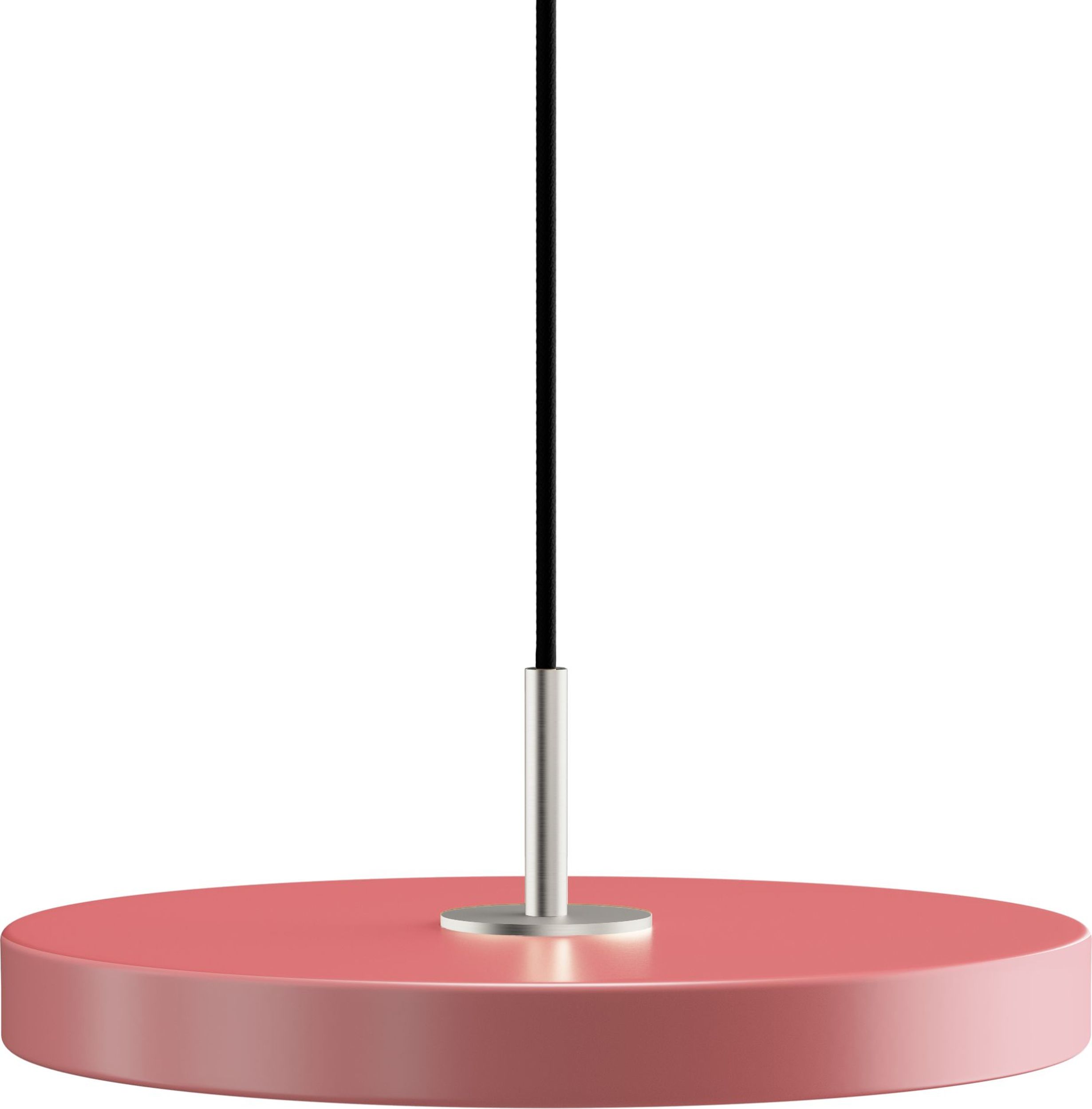 Lampa wisząca Asteria Mini różowa ze srebrnym mocowaniem