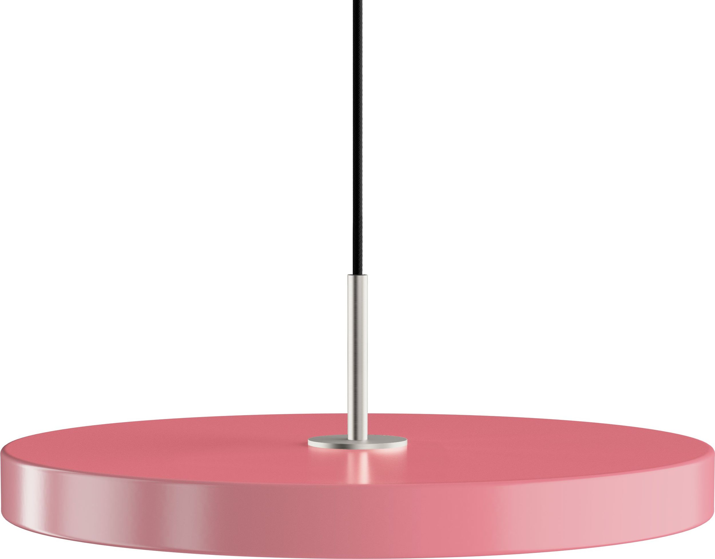 Lampa wisząca Asteria różowa ze srebrnym mocowaniem