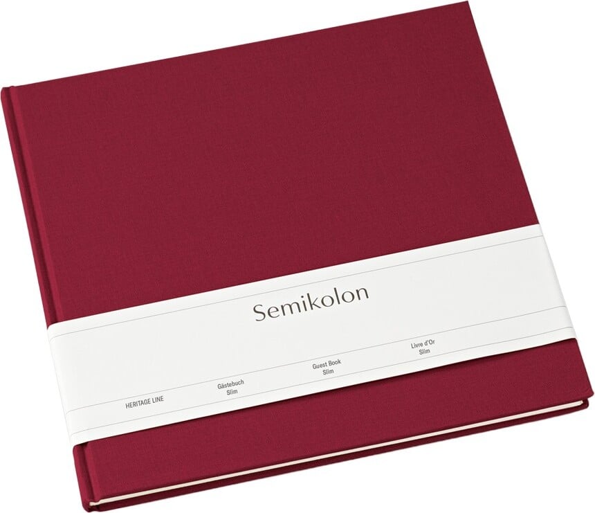 Księga gości Semikolon Slim burgundowa
