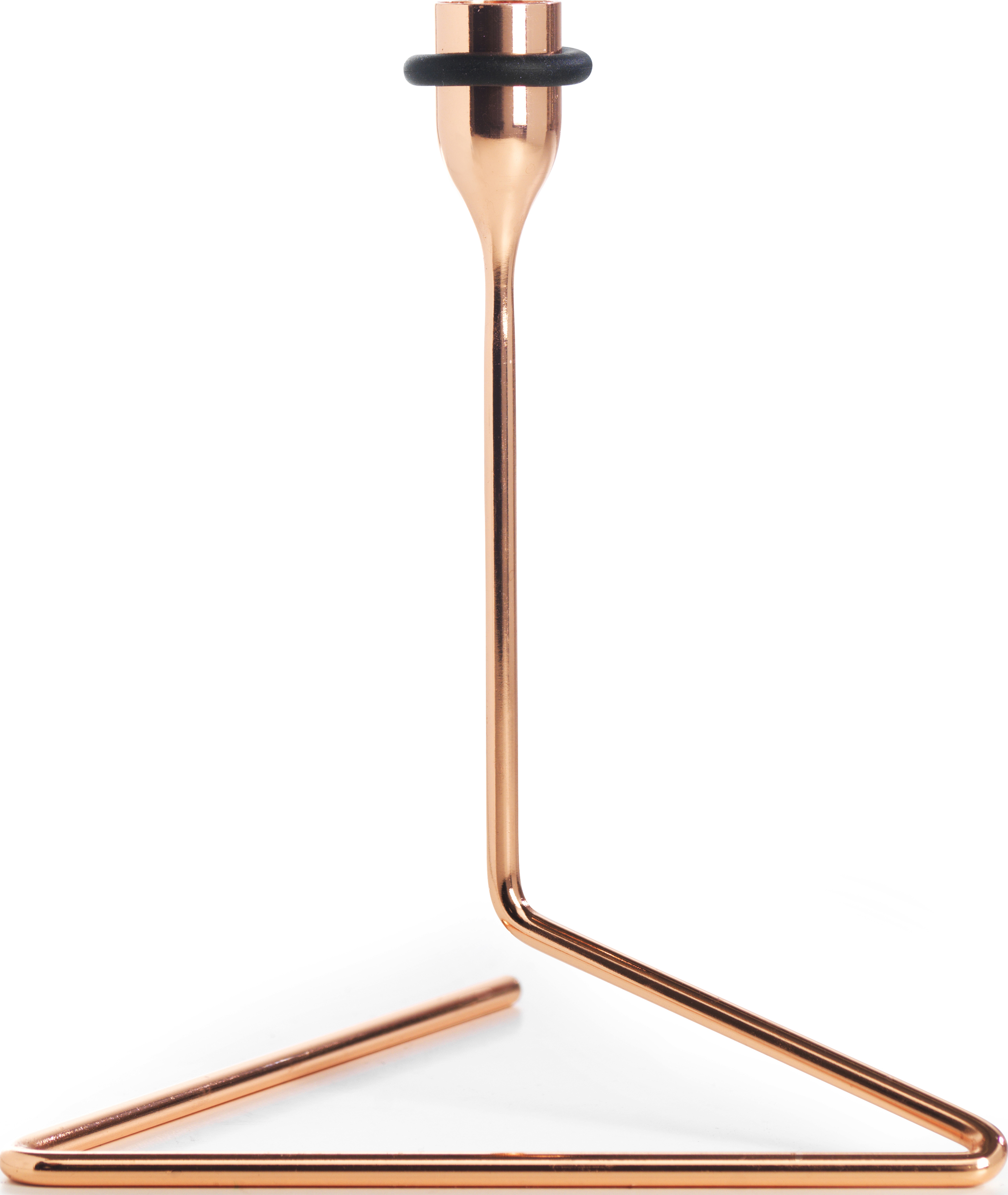 Świecznik na klasyczną świecę Puzzle 20 cm miedziany