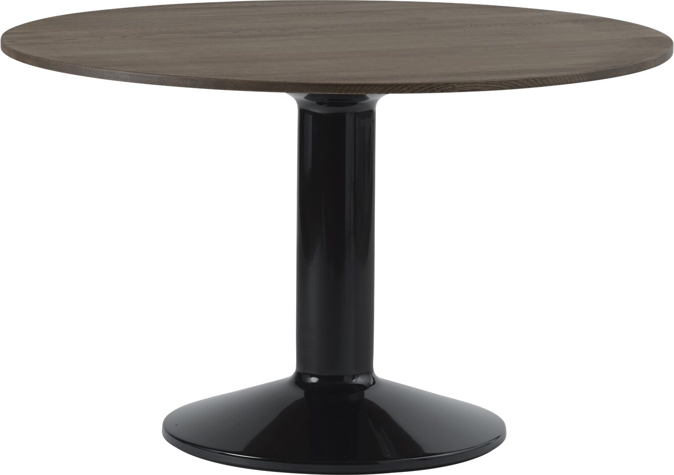 Stół Midst okrągły 120 cm ciemny dąb na czarnej nodze