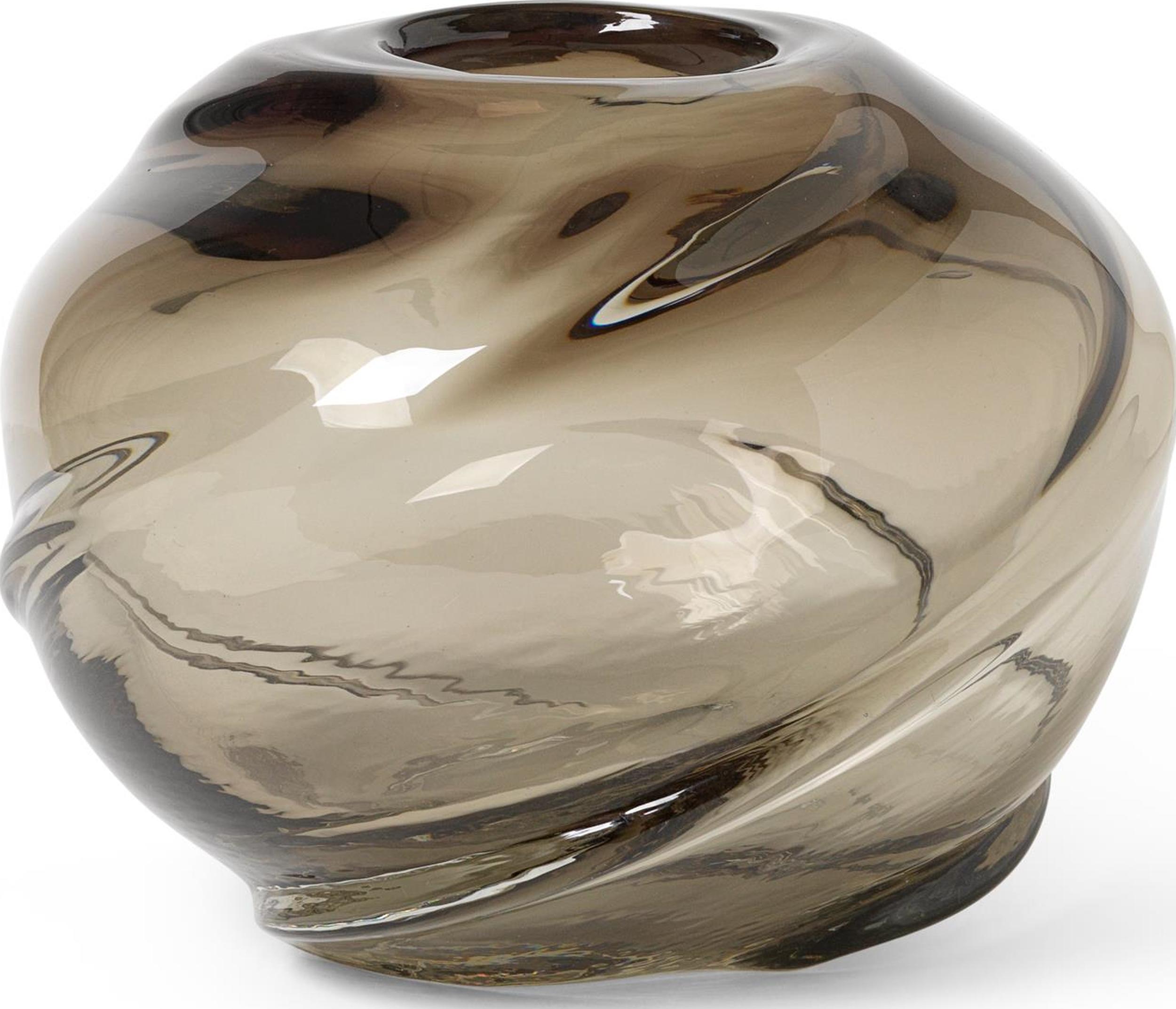 Wazon Water Swirl okrągły szary