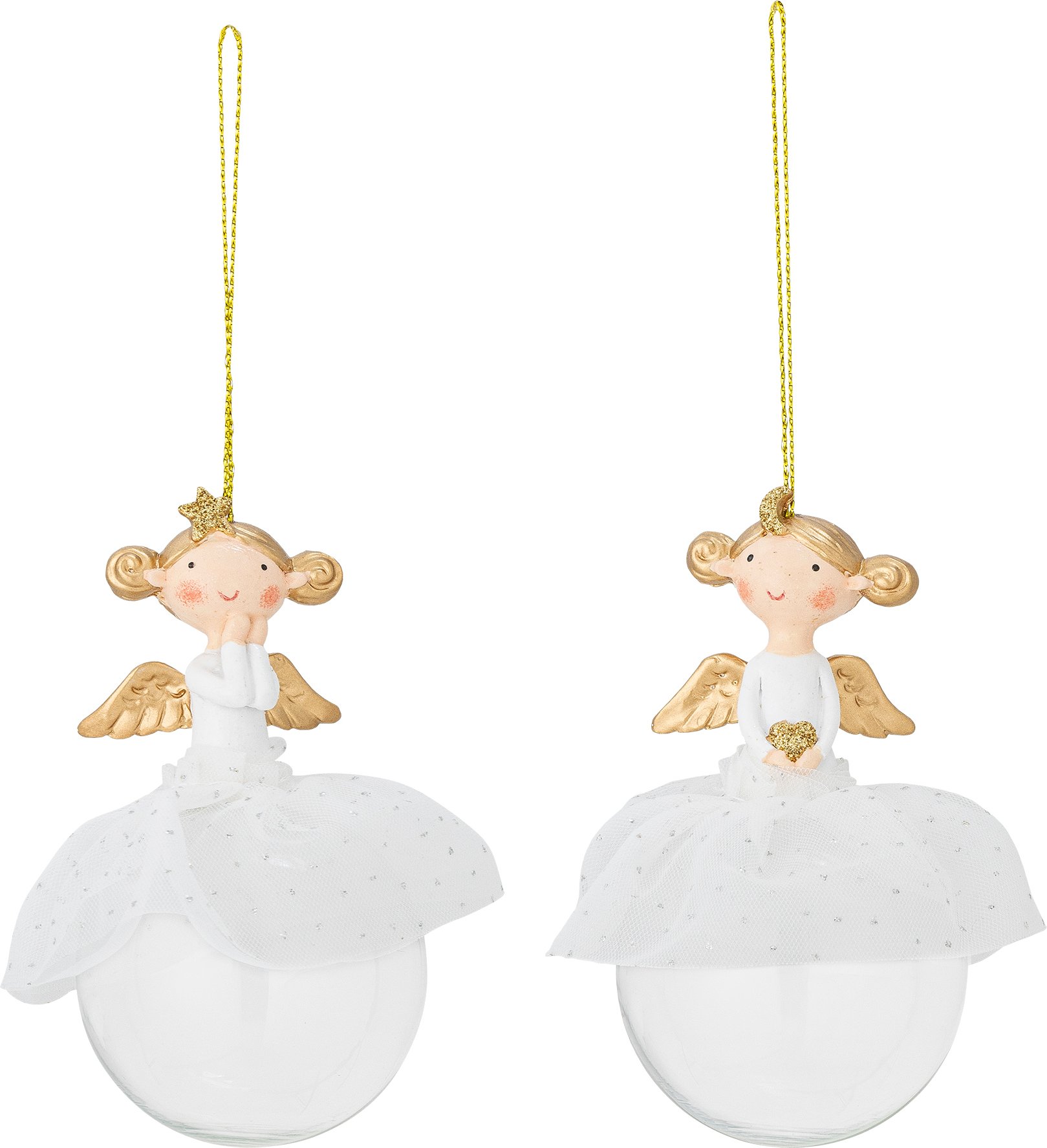 Bombki Griselda anioły 2 szt.