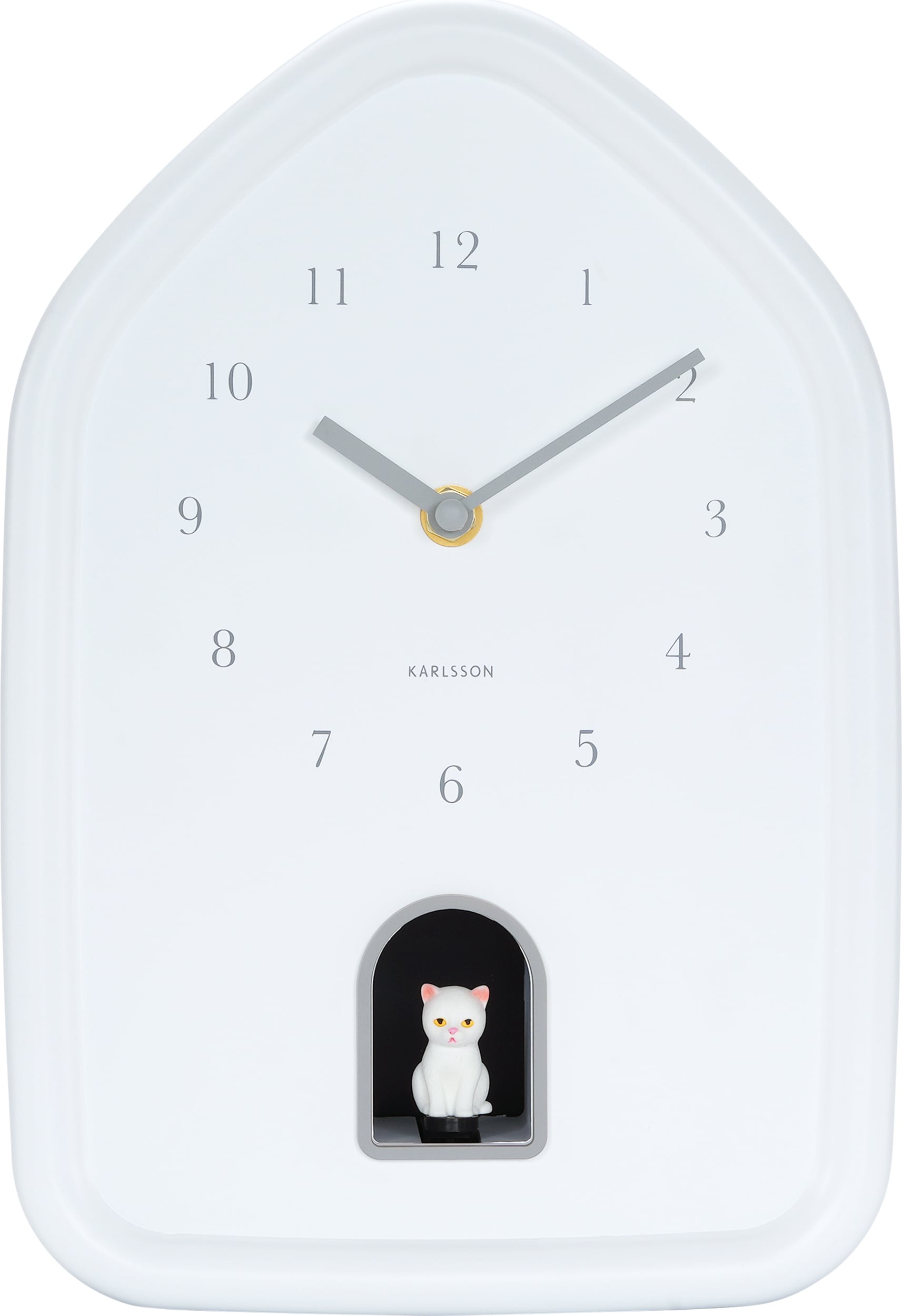 Zegar ścienny Modern Kitty biały