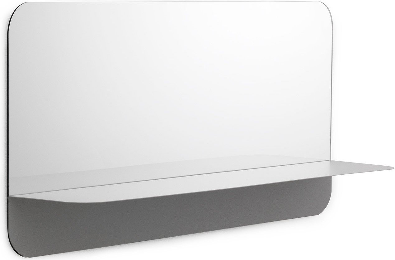 Lustro Horizon prostokątne poziome szare