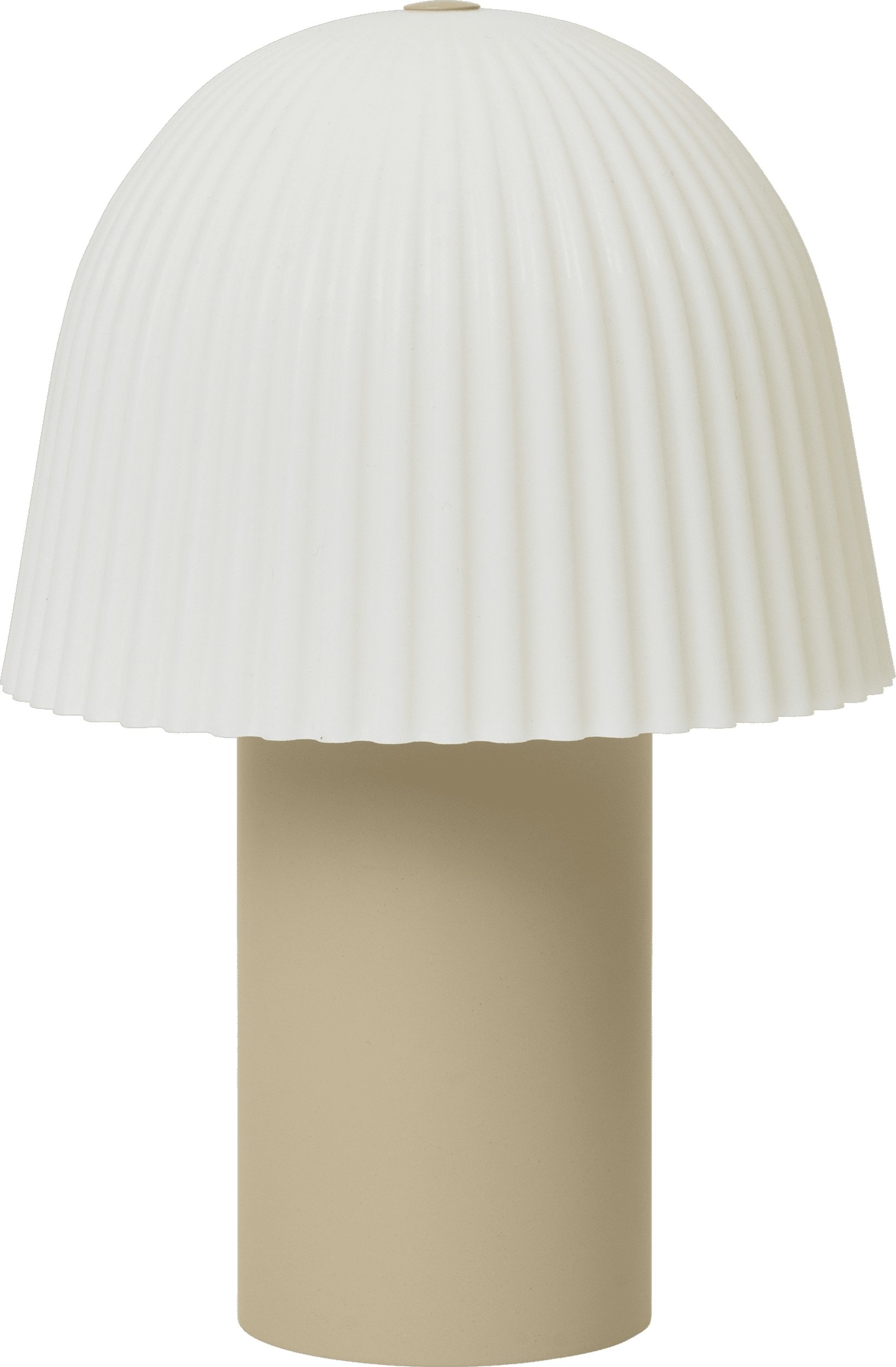 Lampa stołowa bezprzewodowa Frill 22 cm biało-beżowa