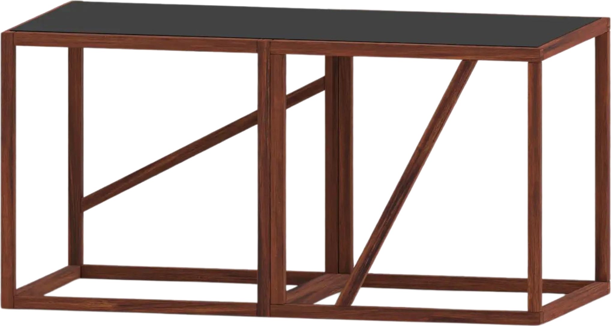 Regał modułowy Text Block podwójny czarny buk