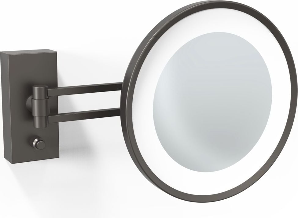 Lusterko kosmetyczne powiększające x5 BS 36 ciemny metal mat ścienne