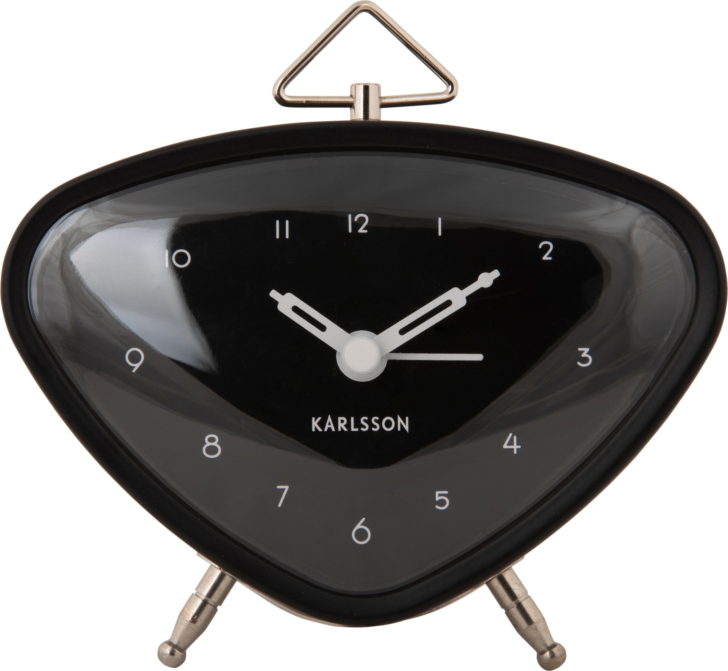 Budzik Triangle czarny z uchwytem