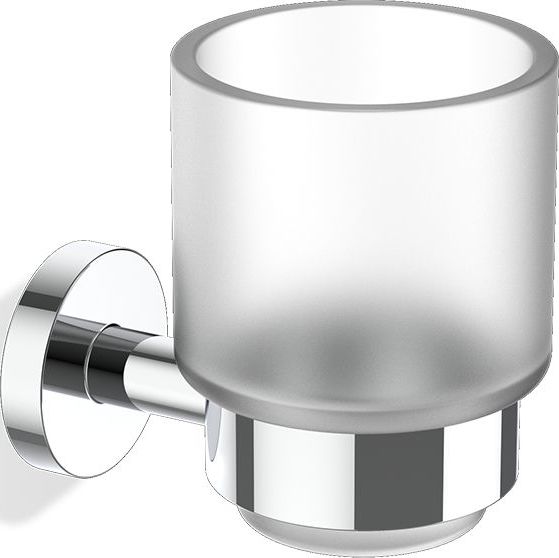 Kubek na szczoteczki do zębów Basic chrom ścienny