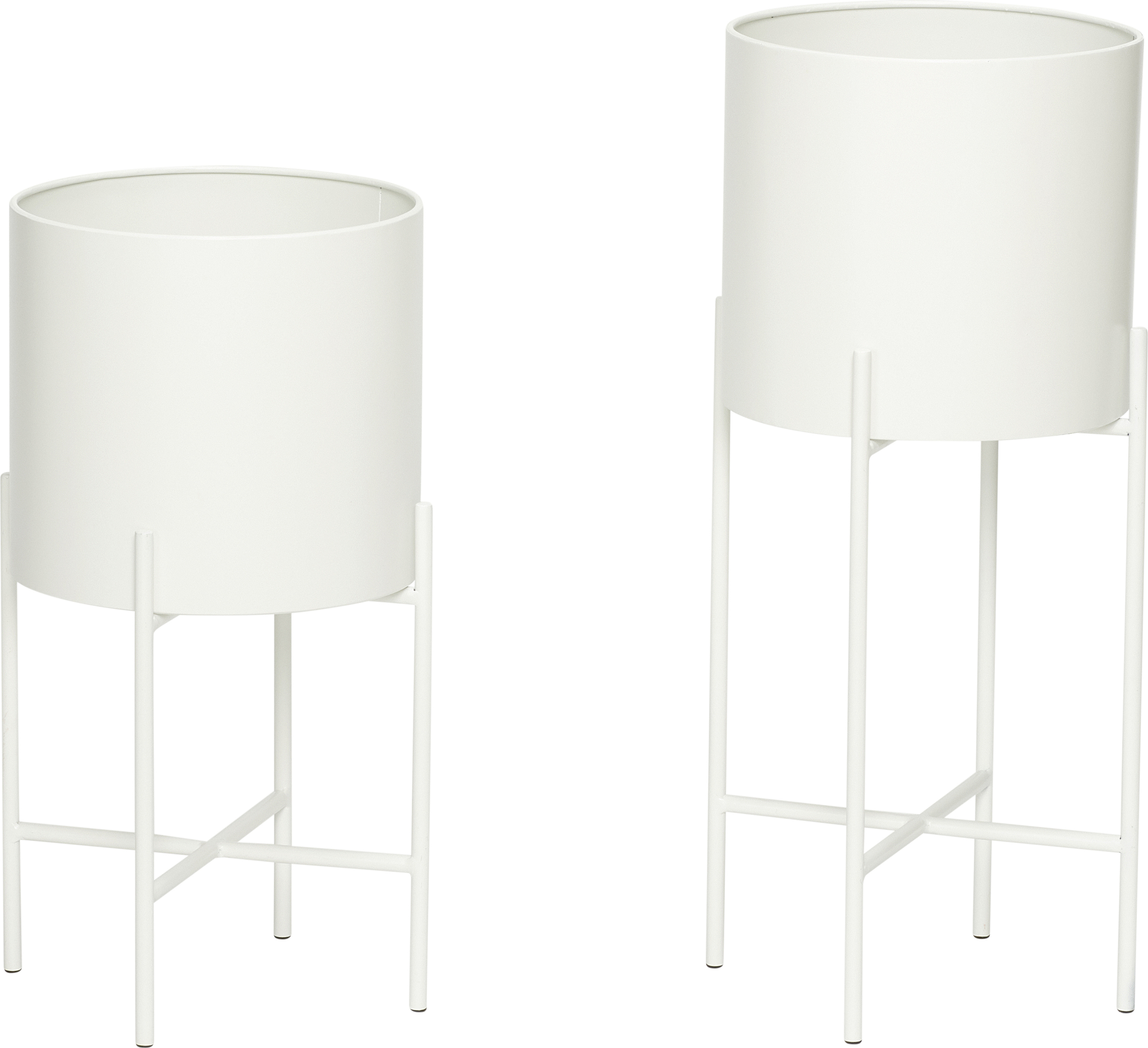 Kwietniki Hübsch okrągłe białe 2 szt.