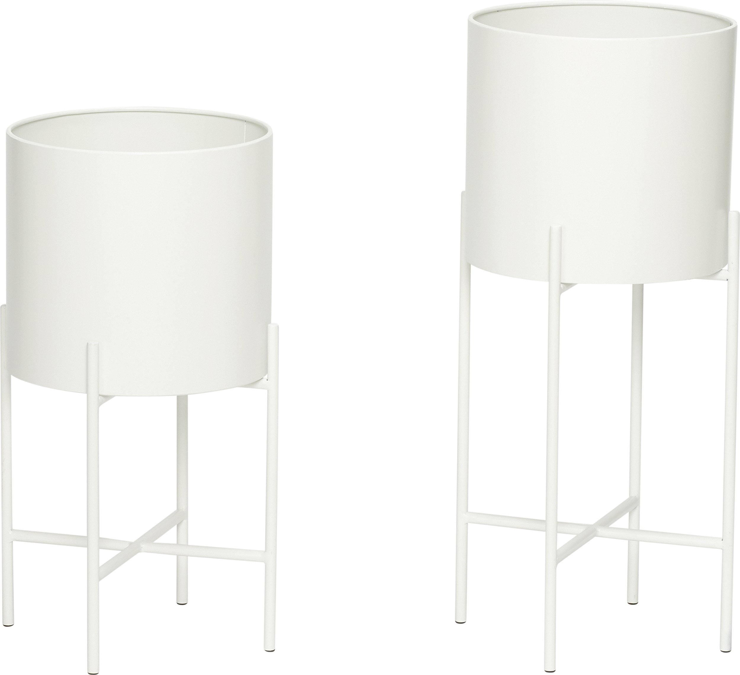 Kwietniki Hübsch okrągłe białe 2 szt.