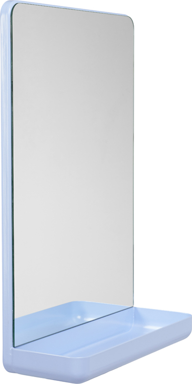 Lustro ścienne Mirror & More jasnoniebieskie z półką