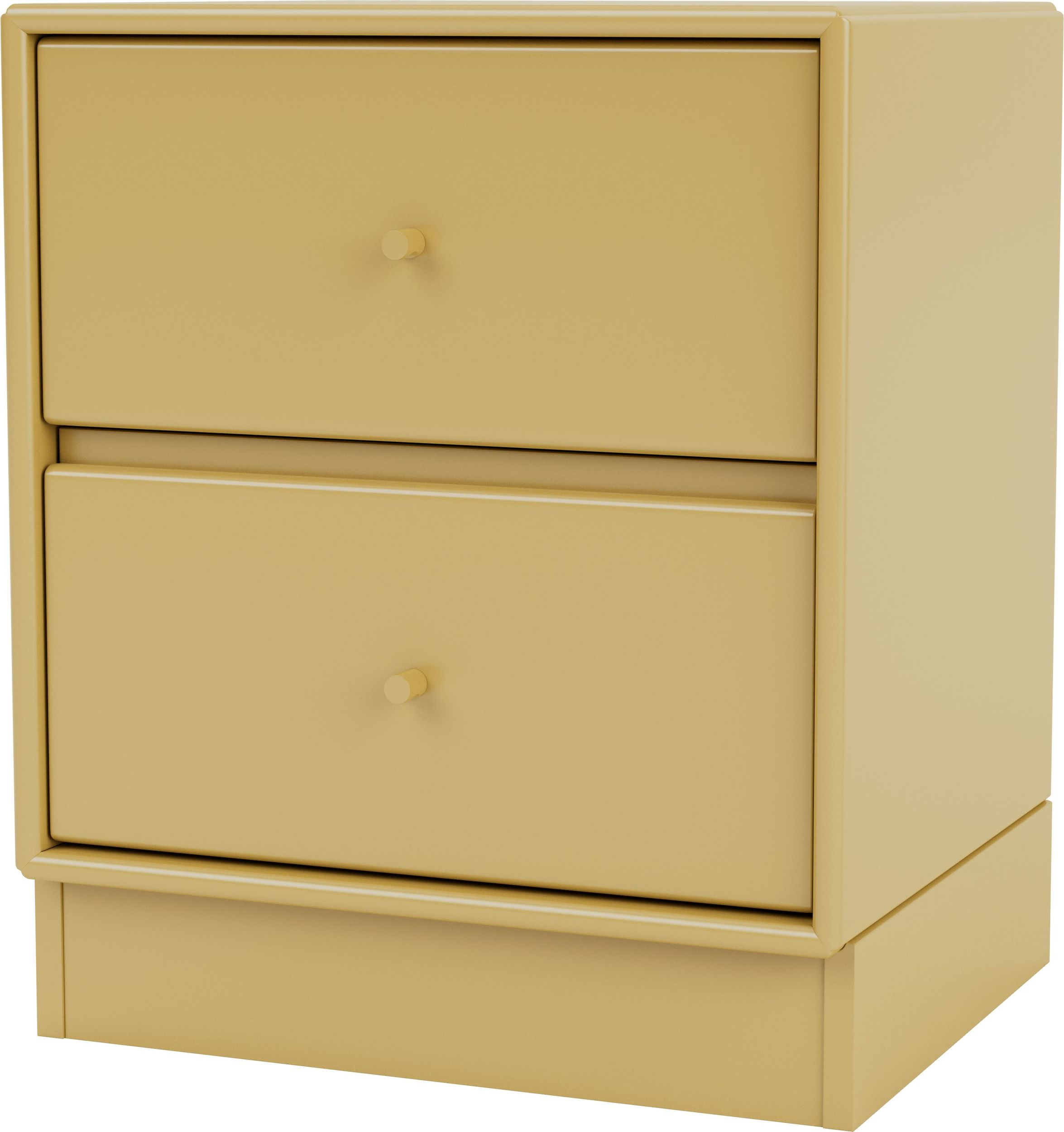 Szafka nocna Drift musztardowa na cokole 7 cm