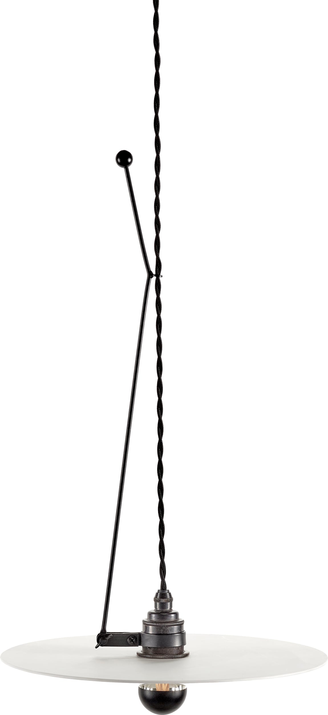 Lampa wisząca Luna 65 cm czarno-biała