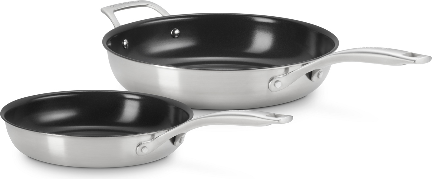 Patelnie Essential 3-ply 24 cm + 28 cm ze stali nierdzewnej 2 szt.