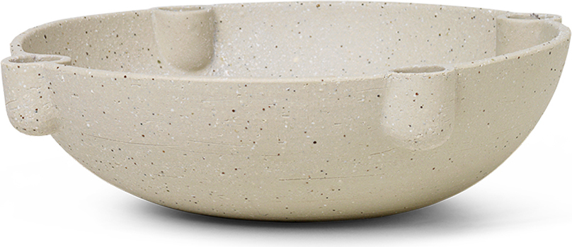 Świecznik patera Ferm Living 27 cm beżowy ceramiczny