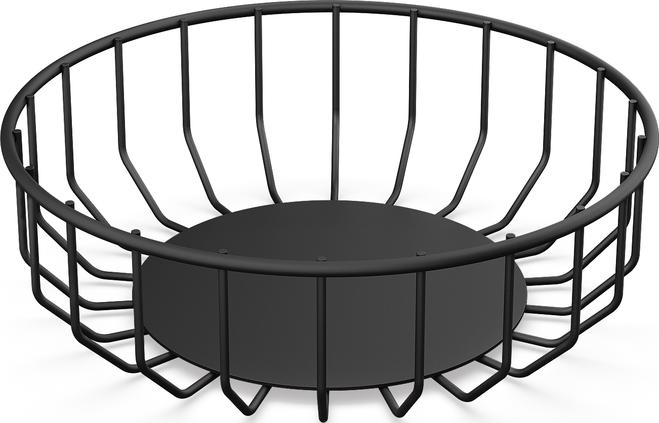 Kosz na pieczywo Abasso 23,5 cm czarny