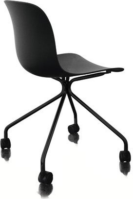 Krzesło Troy 4 star na kółkach polipropylen lakierowane czarne