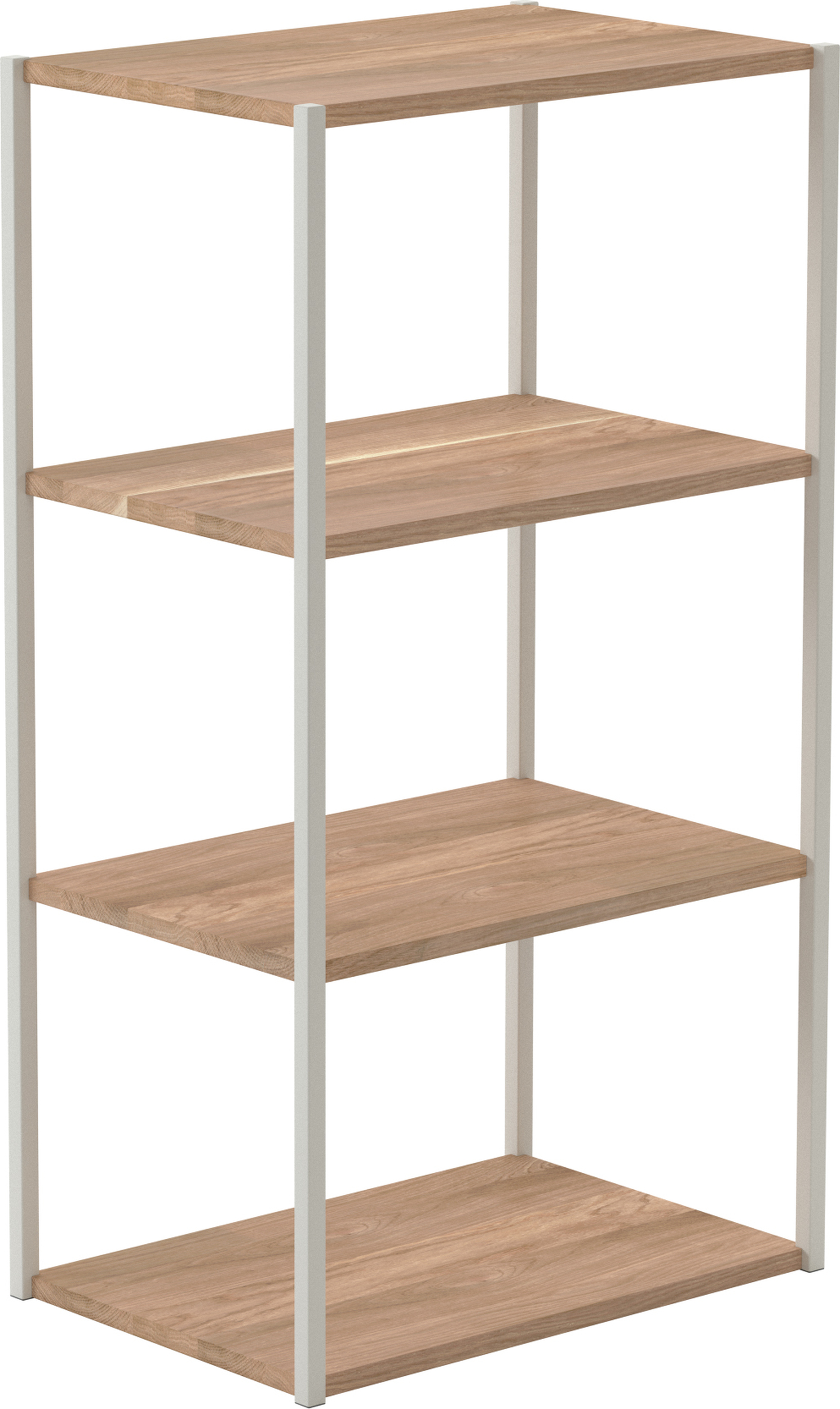 Regał sky 4 półki kremowa rama