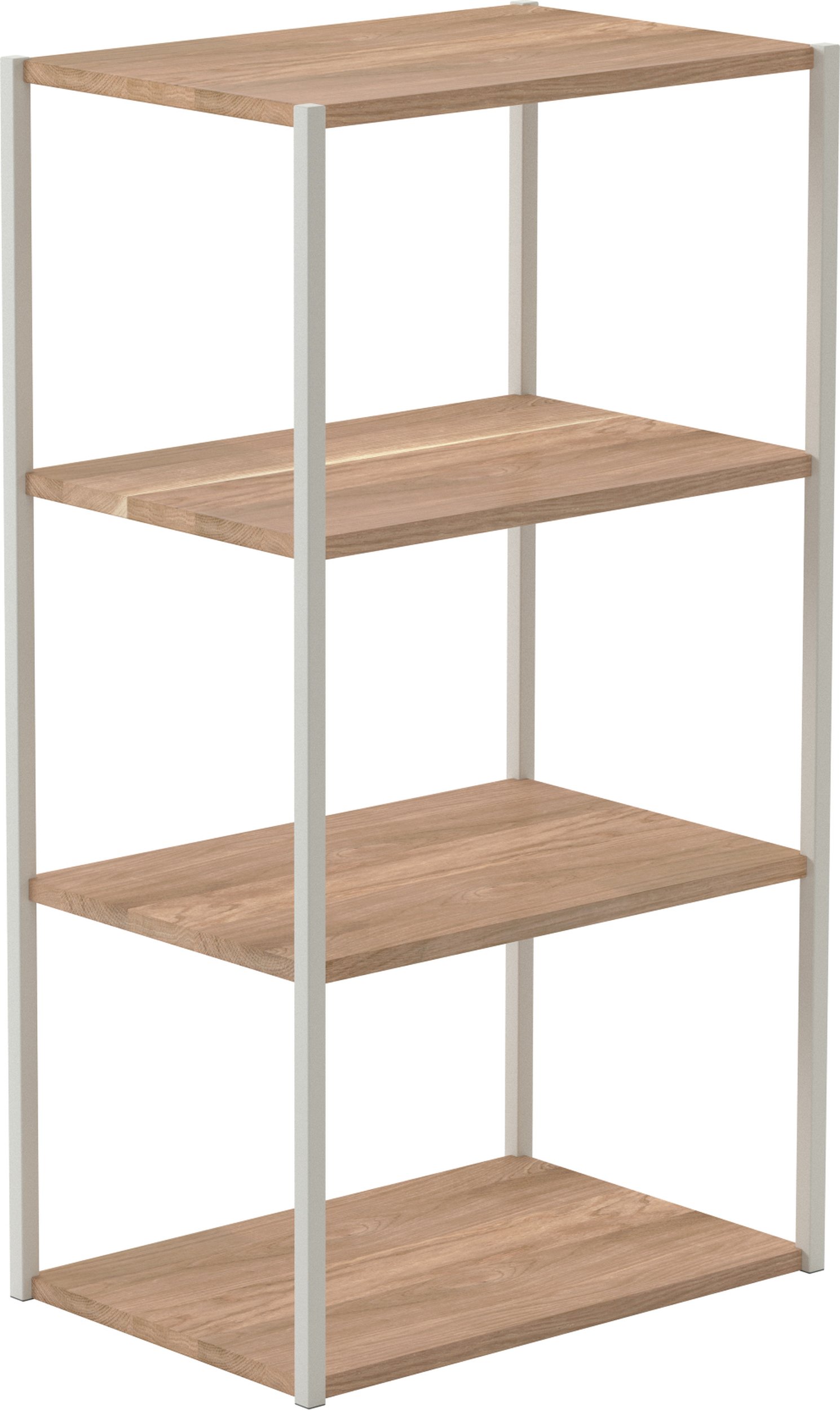 Regał sky 4 półki kremowa rama