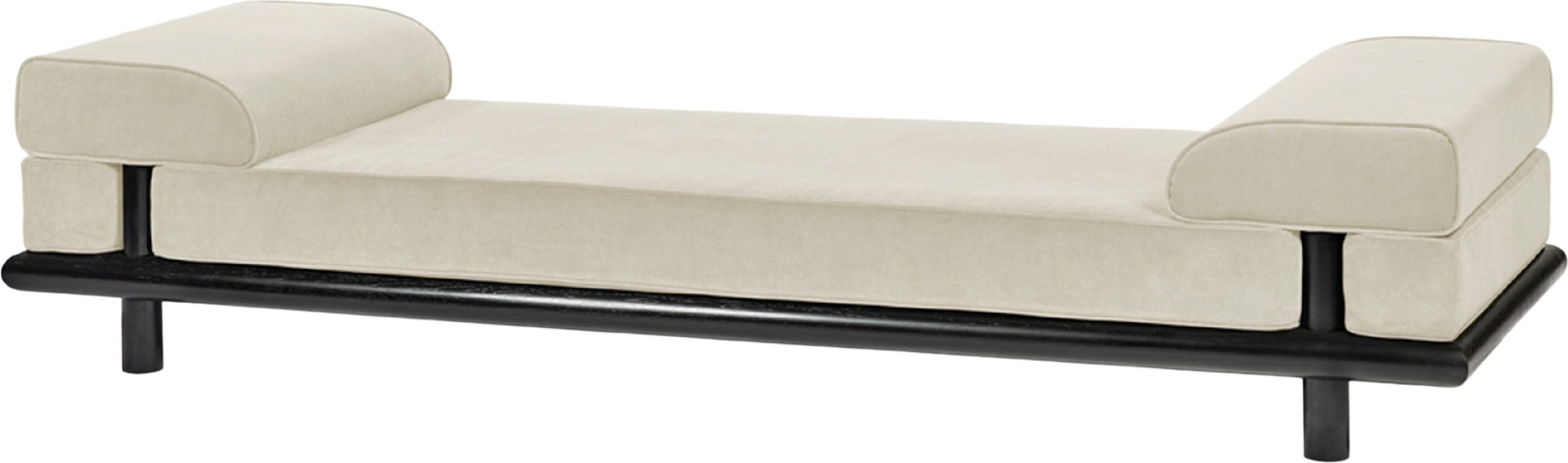 Leżanka Beth Coco 280 cm beżowa czarny dąb