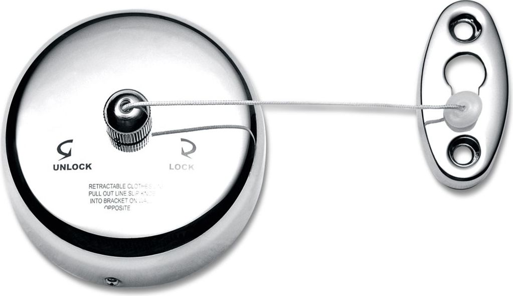 Sznurek na pranie zwijany Basic chrom