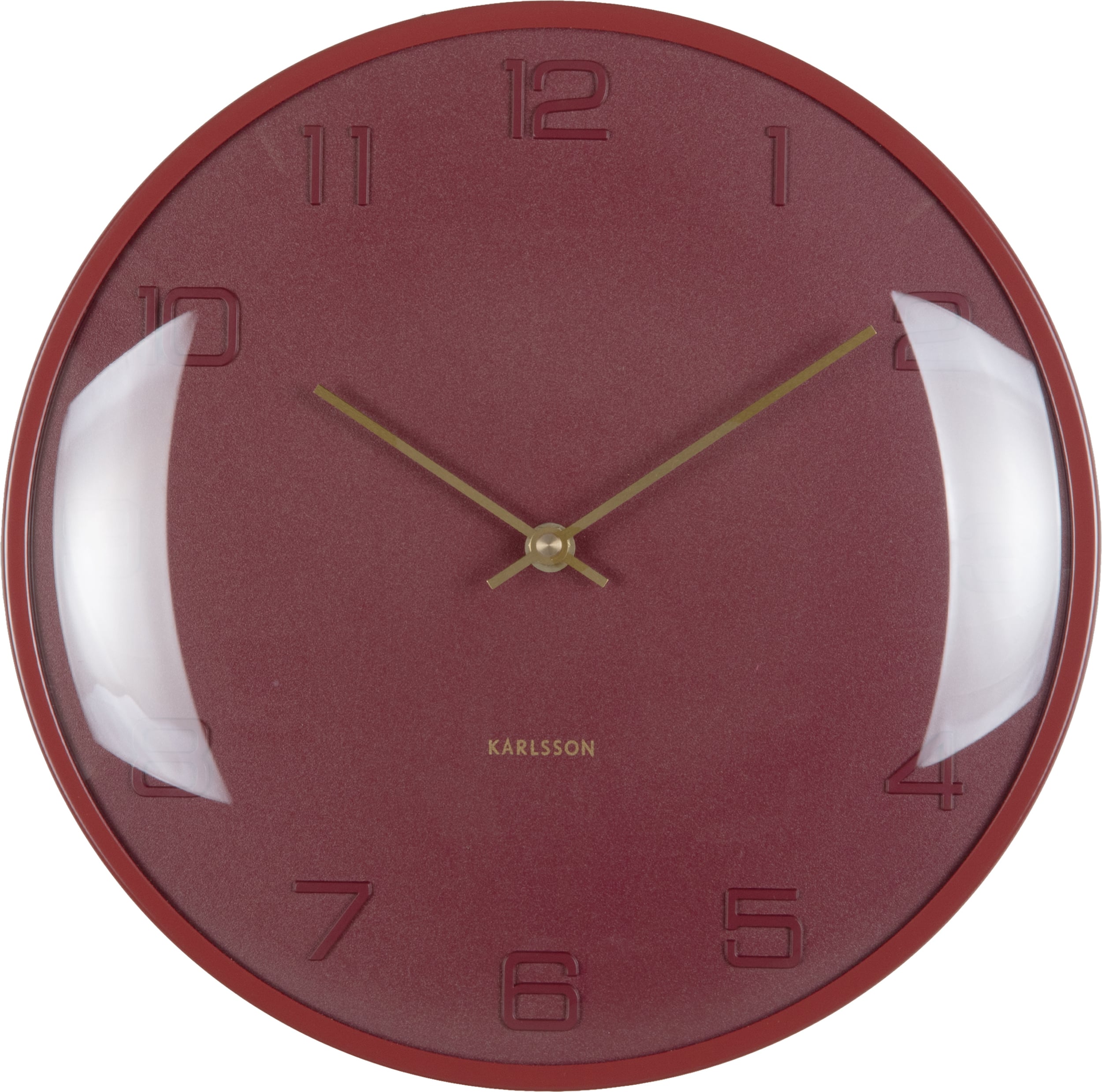 Zegar ścienny Fuerte Dome burgundowy